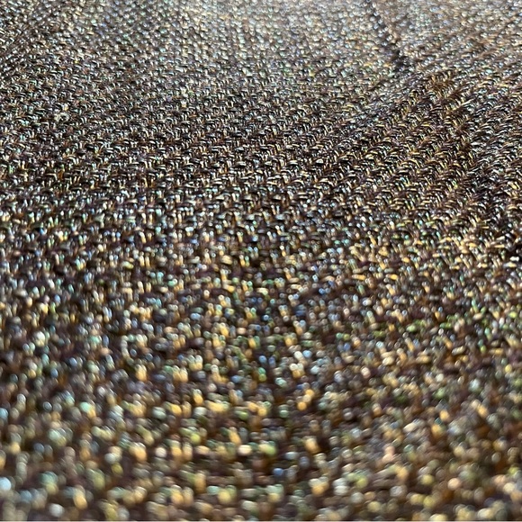 Anthropologie Elevenses The Brighton Pants Metallic Virgin Wool Blend Wide Leg 6 - Picture 7 of 11